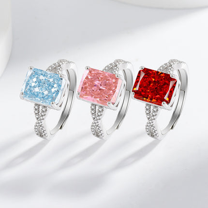 Silver Plated Adjustable Quadrilateral Geometric Ring – Affordable Luxury Style