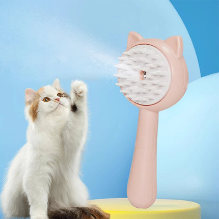 Rechargeable Steam Pet Grooming Brush – Hair Remover & Massage Comb for Cats & Dogs
