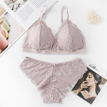 Princess Lace Thin Mold Cup Bra Set