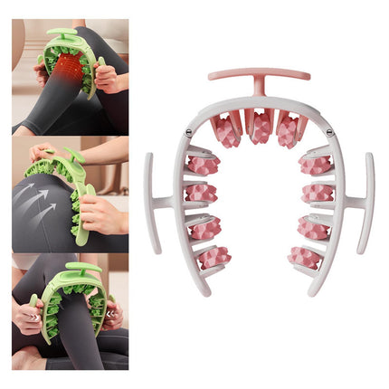 Multifunctional Body Massage Roller – Waist, Thigh & Leg Toning Tool
