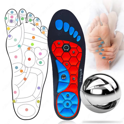 Medical Magnetic Insole Therapy – Orthopedic Sports Massage Foot Insoles for Weight Loss, Slimming, Acupressure & Anti-Fatigue