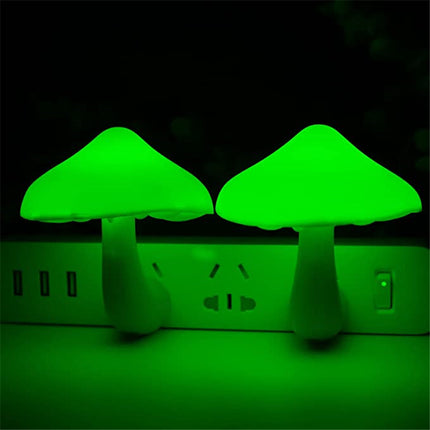 LED Mushroom Night Light with Light Sensor – EU & US Plug