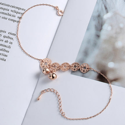 Rose Gold Stainless Steel Link Chain Anklet for Women