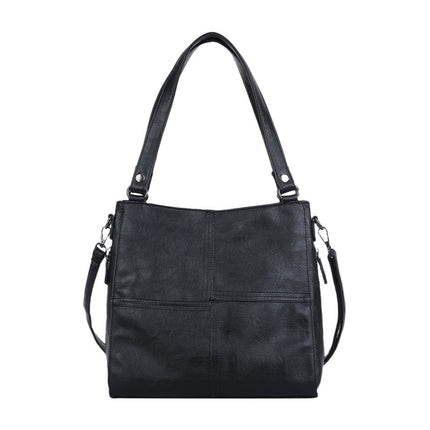 European and American Retro PU Barrel-Shaped Handbag