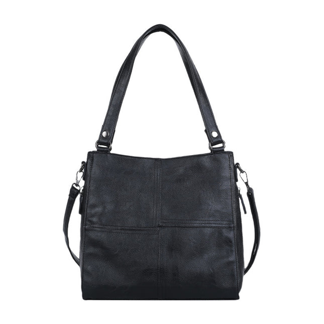 European and American Retro PU Barrel-Shaped Handbag