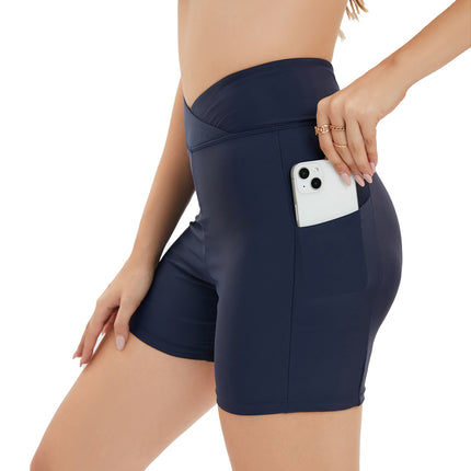 High-Waist Women's Swim Trunks – Stretch Slim-Fit Design