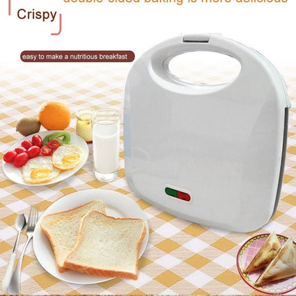 750W Double-Sided Sandwich Maker – Panini Press & Breakfast Grill (220V, White)