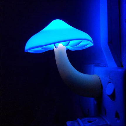 LED Mushroom Night Light with Light Sensor – EU & US Plug