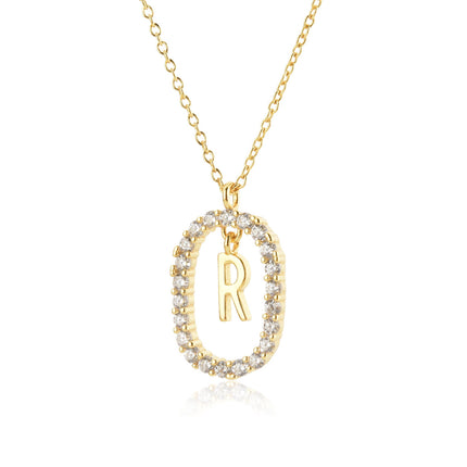 925 Sterling Silver Alphabet Initial Necklace
