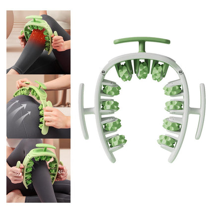 Multifunctional Body Massage Roller – Waist, Thigh & Leg Toning Tool