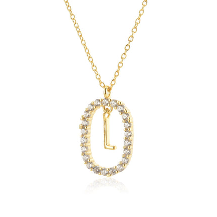 925 Sterling Silver Alphabet Initial Necklace