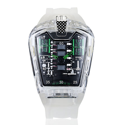 Sports Quartz Watch with Silicone Strap