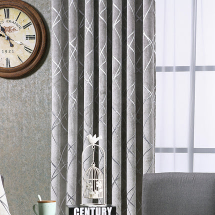Modern Chenille Blackout Curtains – Light-Luxury Jacquard Window Drapes for Living Room & Bedroom