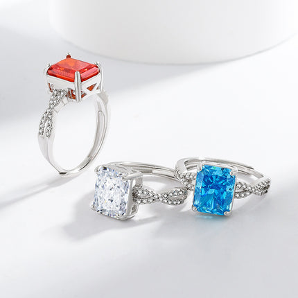 Silver Plated Adjustable Quadrilateral Geometric Ring – Affordable Luxury Style