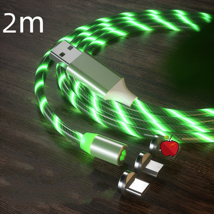 Magnetic Fast Charging Cable – LED Type-C & Micro USB Charger