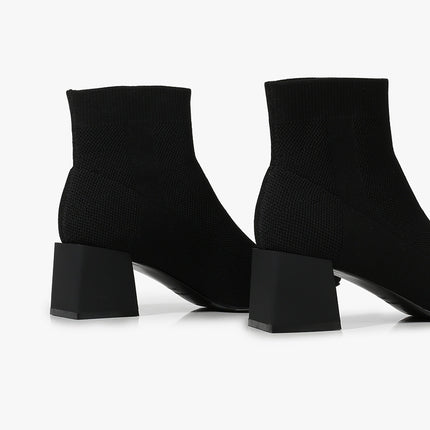 Waterproof Platform Booties with Square Toe for Women