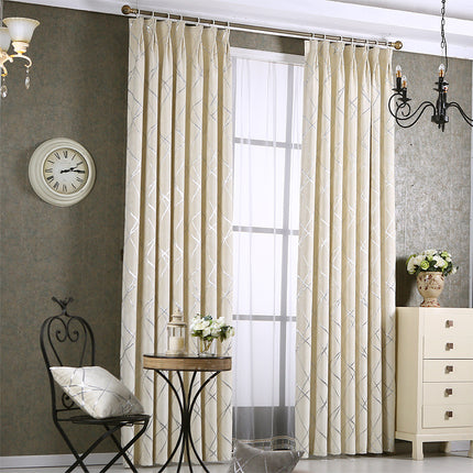 Modern Chenille Blackout Curtains – Light-Luxury Jacquard Window Drapes for Living Room & Bedroom