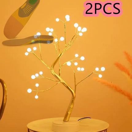 LED Copper Wire Tree Light – Nordic INS Style Bedroom Decorative Lamp