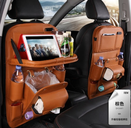 PU Leather Multifunctional Car Seat Back Organizer