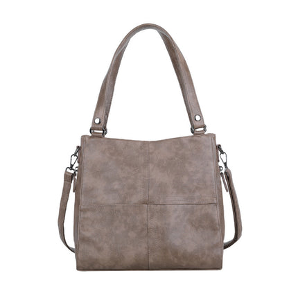 European and American Retro PU Barrel-Shaped Handbag