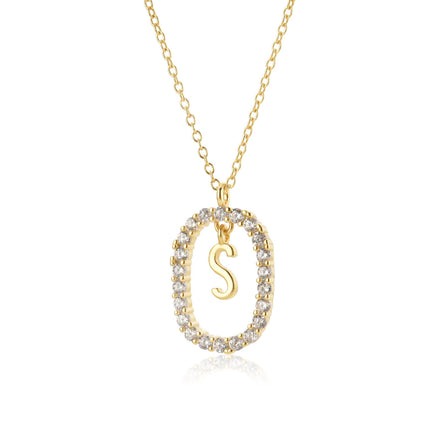 925 Sterling Silver Alphabet Initial Necklace