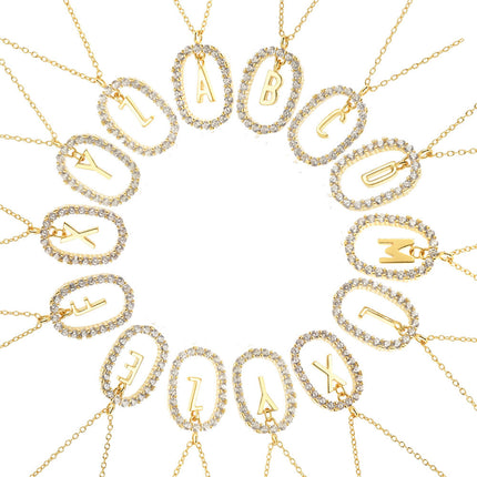 925 Sterling Silver Alphabet Initial Necklace
