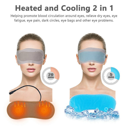 Lavender Steam Hot Compress Eye Mask – USB Heated with 4-Level Temperature & Timer Control
