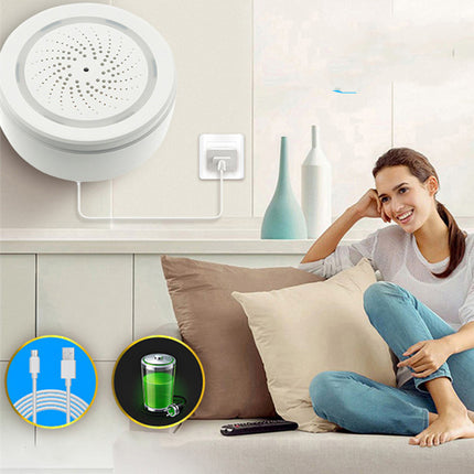 Wireless Sound & Light Alarm Siren with Mobile App Control