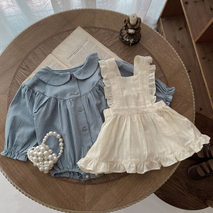 Girls Cotton Jumpsuit or Skirt – Long Sleeve Stylish Baby Outfit
