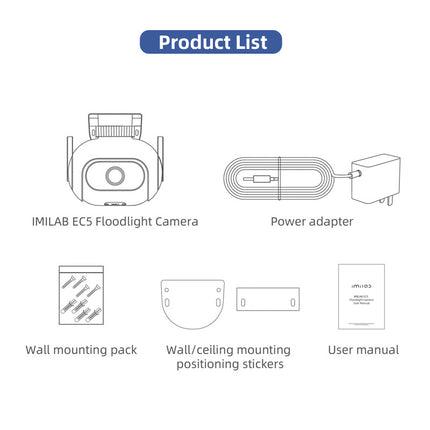 IMILAB EC5 2K Floodlight Outdoor Security Camera – 360° Tracking, Smart Illumination & Color Night Vision