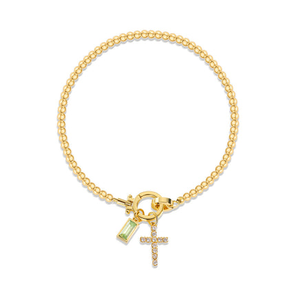 Women’s Stainless Steel Birth Month Initial Bracelet