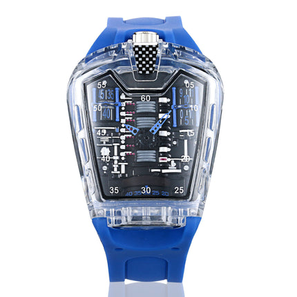 Sports Quartz Watch with Silicone Strap