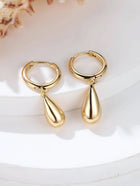 Elegant Waterdrop Letter Earrings – Gold, Silver, Rose Gold