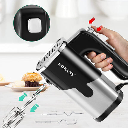 800W Handheld Electric Whisk – 5-Speed Mixer for Baking, Cream, and Milkshakes