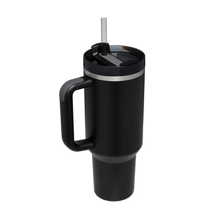 40oz Insulated Tumbler with Handle, Straw & Spill-Proof Lid
