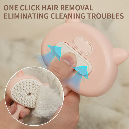 Rechargeable Steam Pet Grooming Brush – Hair Remover & Massage Comb for Cats & Dogs