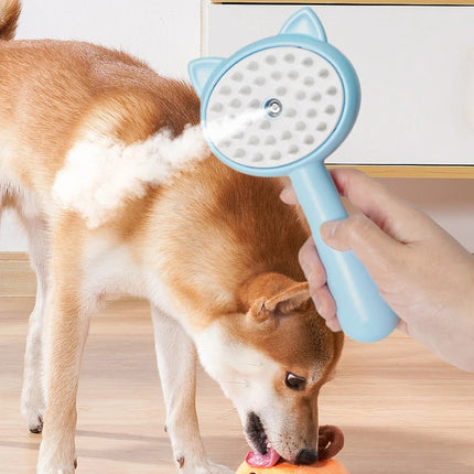 Rechargeable Steam Pet Grooming Brush – Hair Remover & Massage Comb for Cats & Dogs
