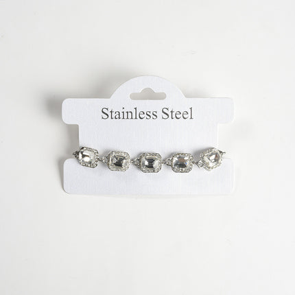Electroplated Alloy Diamond Shape Bracelet