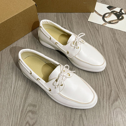 Casual Sports Shoes with Metal Buckle and Square Heel