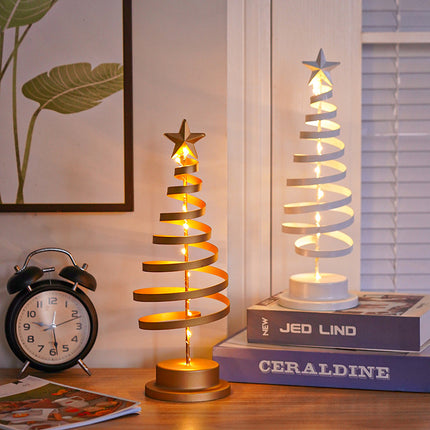 Metal LED Christmas Tree Light – Warm White Tabletop Holiday Decoration