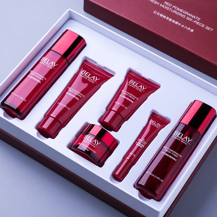 Pomegranate & Avocado Hyaluronic Acid 6-Piece Facial Care Set