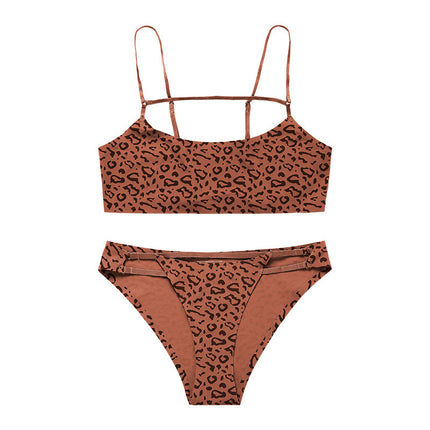 Women’s Sexy Leopard Print Seamless Lingerie Set