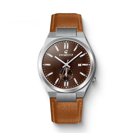 Men’s Stainless Steel Quartz Watch – Waterproof & Luminous with Calendar
