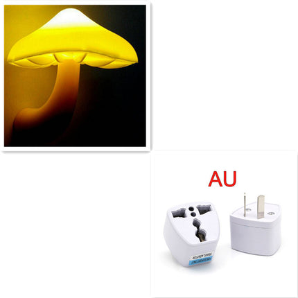 LED Mushroom Night Light with Light Sensor – EU & US Plug