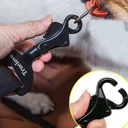 Pet Car Safety Seatbelt Buckle – Heavy-Duty Aluminum Alloy Restraint Clip