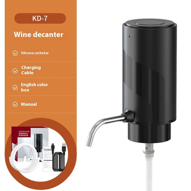 Electric Wine Decanter Dispenser – Rechargeable Wine Pourer & Storage Accessory