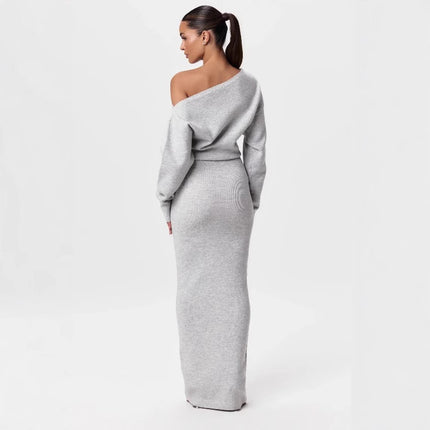 Women’s High-Waist Long One-Step Dress – Elegant Temperament Commuter Maxi Dress
