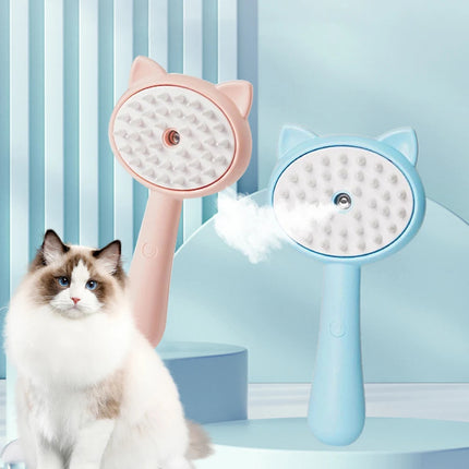 Rechargeable Steam Pet Grooming Brush – Hair Remover & Massage Comb for Cats & Dogs