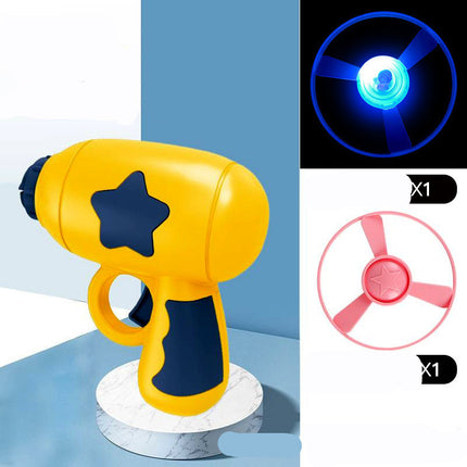 Super Saucer Launcher Disc Shooter Toy – Set of 1 Gun & 3 Flying Discs