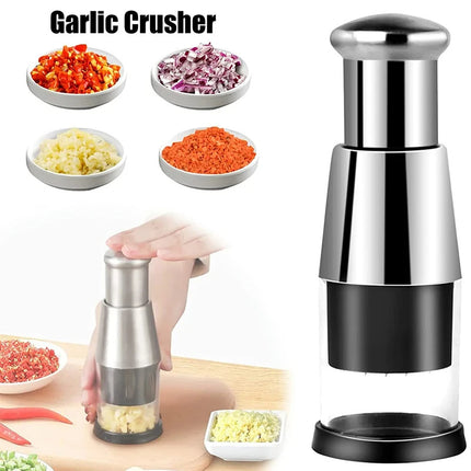 Manual Garlic & Onion Chopper – Multi-Vegetable Press Crusher